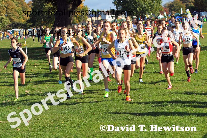 Girls under-15s 2022 Northern Cross Country Relays, Graves Park, Sheffield. Photo: David T. Hewitson/Sports for All Pics